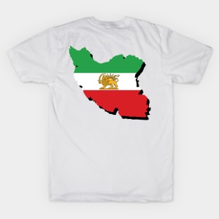 Iran Country Shape - Fullart On Back T-Shirt